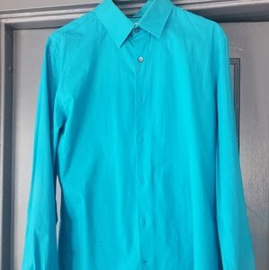Express Men's Shirt Turquiose 1MX Large